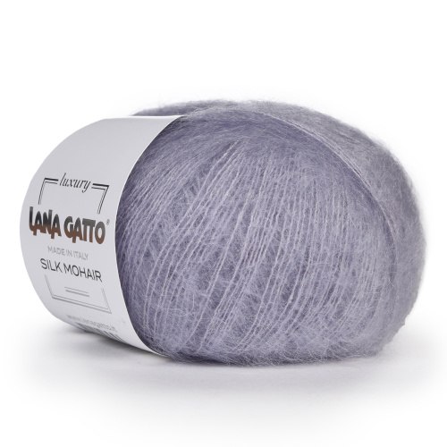 Пряжа Лана Гатто Силк Мохер (Lana Gatto Silk Mohair) 9374 серый шелк