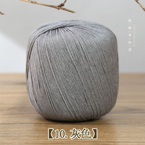 Пряжа Кашемир с хлопком цвет 10 серый