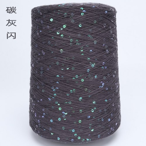 Пряжа Хлопок с пайетками цвет 34 графит