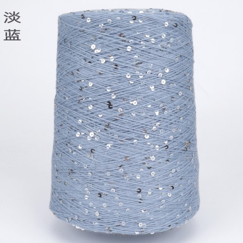 Пряжа Хлопок с пайетками цвет 42 светлый джинс