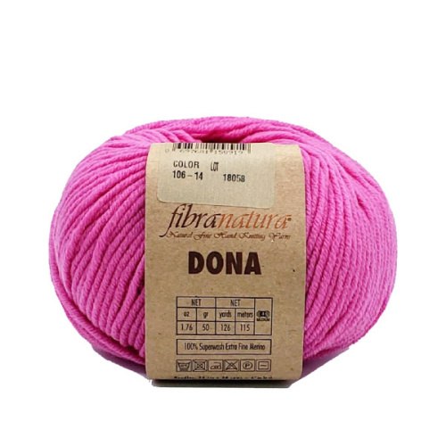 Пряжа Фибра Натура Дона (Fibra Natura Dona) 106-14 ярко-розовый