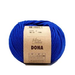 Пряжа Фибра Натура Дона (Fibra Natura Dona) 106-21 синий электрик