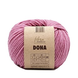 Пряжа Фибра Натура Дона (Fibra Natura Dona) 106-33 розовый бутон