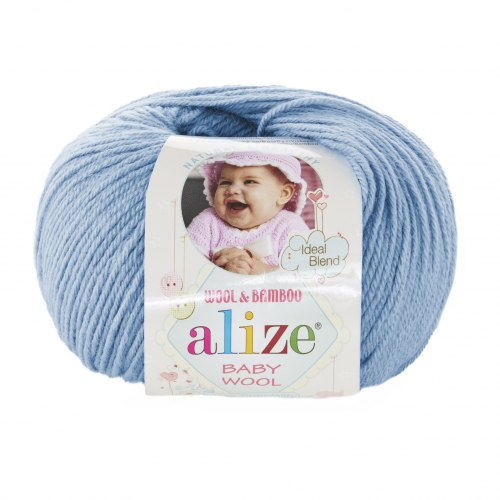 Пряжа Ализе Бейби Вул (Alize Baby Wool) 350 голубой