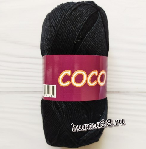Пряжа Вита Коко (Vita Coco) 3852 черный