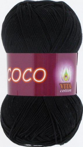 Пряжа Вита Коко (Vita Coco) 3852 черный