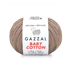 Пряжа Газзал Бейби Коттон (Gazzal Baby Cotton) 3434 какао
