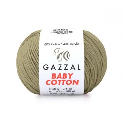 Пряжа Газзал Бейби Коттон (Gazzal Baby Cotton) 3464 светлая олива