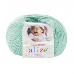 Пряжа Ализе Бейби Вул (Alize Baby Wool) 19 водяная зелень