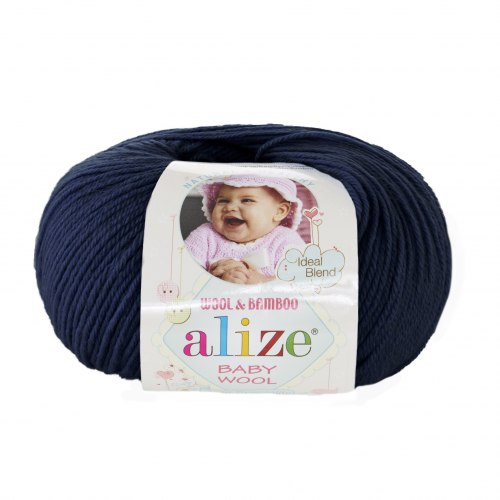 Пряжа Ализе Бейби Вул (Alize Baby Wool) 58 тёмно-синий
