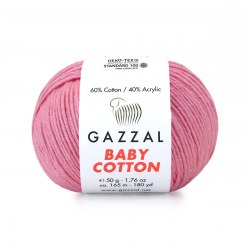Пряжа Газзал Бейби Коттон (Gazzal Baby Cotton) 3468 розовый