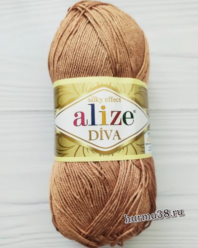 Пряжа Ализе Дива (Alize Diva) 261 красно-коричневый