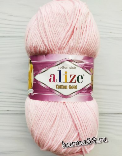 Пряжа Ализе Коттон Голд (Alize Cotton Gold) 518 светло-розовый