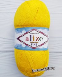 Пряжа Ализе Коттон Голд Файн (Alize Cotton Gold Fine) 216 жёлтый