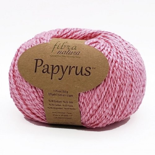 Пряжа Фибра Натура Папирус (Fibra Natura Papyrus) 229-07 розовый