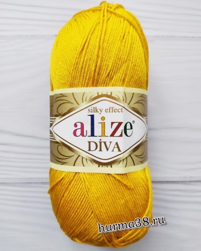 Пряжа Ализе Дива (Alize Diva) 488 тёмно-жёлтый