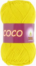 Пряжа Вита Коко (Vita Coco) 4320 ярко-жёлтый