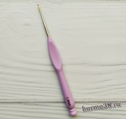 Крючок для вязания с пластиковой ручкой и золотым концом №1,4