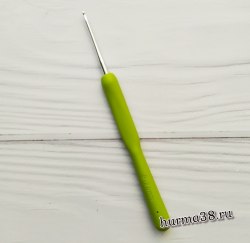 Крючок для вязания с каучуковой ручкой (алюминий) №2