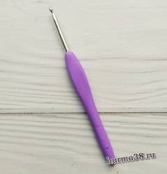 Крючок для вязания с каучуковой ручкой (алюминий) №3