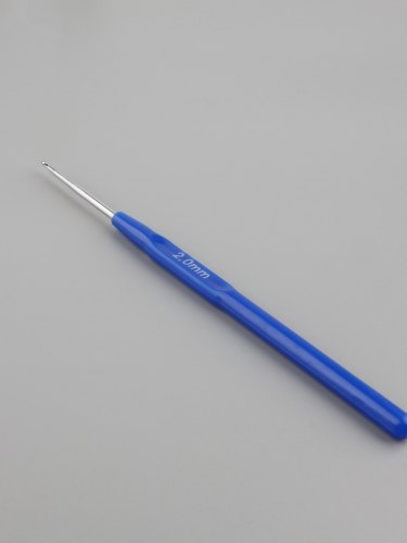 Крючок для вязания с пластиковой ручкой (сталь) №2