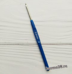 Крючок для вязания с пластиковой ручкой (сталь) №3