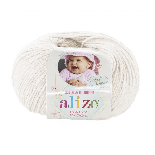 Пряжа Ализе Бейби Вул (Alize Baby Wool) 62 молочный