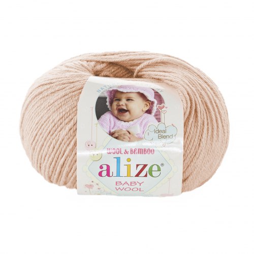 Пряжа Ализе Бейби Вул (Alize Baby Wool) 382 розово-бежевый