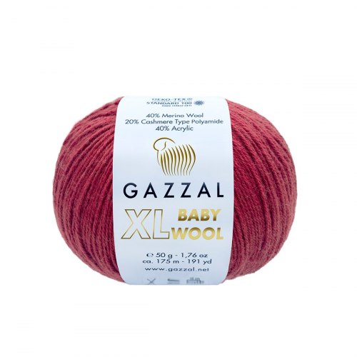 Пряжа Газзал Бейби Вул XL (Gazzal Baby Wool XL) 816XL бордо