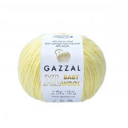 Пряжа Газзал Бейби Вул XL (Gazzal Baby Wool XL) 833XL лимон