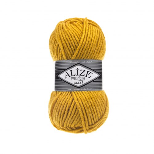 Пряжа Ализе Суперлана Макси (Alize Superlana Maxi) 488 тёмно-жёлтый
