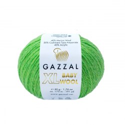 Пряжа Газзал Бейби Вул XL (Gazzal Baby Wool XL) 821XL салатовый