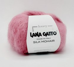 Пряжа Лана Гатто Силк Мохер (Lana Gatto Silk Mohair) 7259 сухая роза
