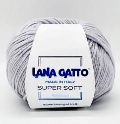 Пряжа Лана Гатто Супер Софт (Lana Gatto Super Soft) 12504 светло-серый