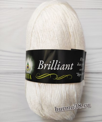 Пряжа Вита Бриллиант (Vita Brilliant) 4951 белый
