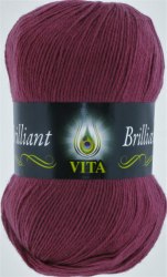 Пряжа Вита Бриллиант (Vita Brilliant) 5114 розовый виноград