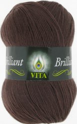 Пряжа Вита Бриллиант (Vita Brilliant) 5115 холодный коричневый