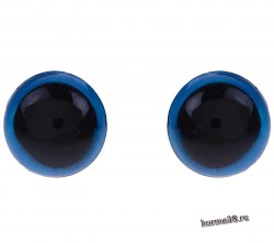 Глазки для игрушек на безопасном креплении цвет голубой 8мм. 2 шт. арт. 1553369