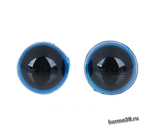 Глазки для игрушек на безопасном креплении цвет голубой 1 см. 2 шт. арт. 1553372