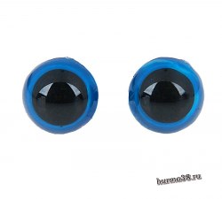 Глазки для игрушек на безопасном креплении цвет голубой 1,3 см. 2 шт. арт. 1553378