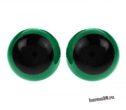 Глазки для игрушек на безопасном креплении цвет зеленый 1,3 см. 2 шт. арт. 1553380
