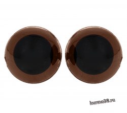 Глазки для игрушек на безопасном креплении цвет коричневый 1,8 см. 2 шт. арт. 1553388