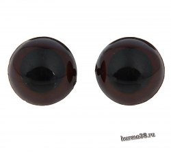 Глазки для игрушек на безопасном креплении цвет коричневый 2 см. 2 шт. арт. 1553391