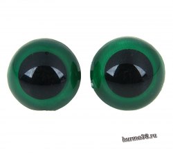 Глазки для игрушек на безопасном креплении цвет зеленый 1,8 см. 2 шт. арт. 1553392
