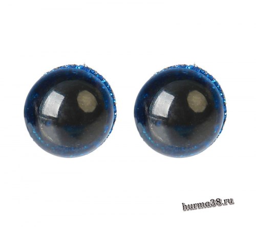 Глазки для игрушек на безопасном креплении цвет синий 2 шт. 1.2 см. арт. 4312207