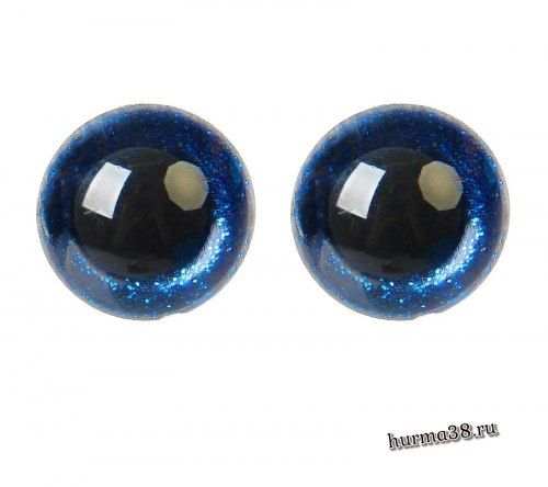 Глазки для игрушек на безопасном креплении цвет синий 2 шт. 1.8 см. арт. 4312222