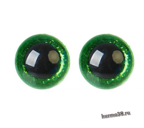 Глазки для игрушек на безопасном креплении цвет зелёный 2 шт. 2 см. арт.4312229