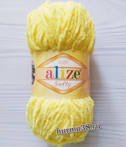 Пряжа Ализе Cофти (Alize Softy) 187 лимонный