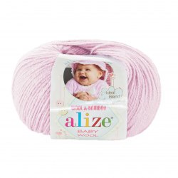 Пряжа Ализе Бейби Вул (Alize Baby Wool) 275 сиреневая пудра