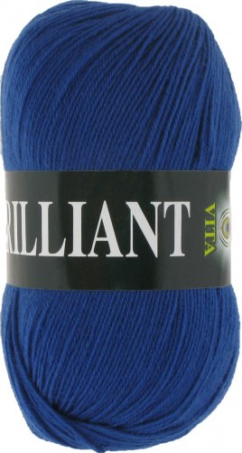 Пряжа Вита Бриллиант (Vita Brilliant) 4989 синий сапфир